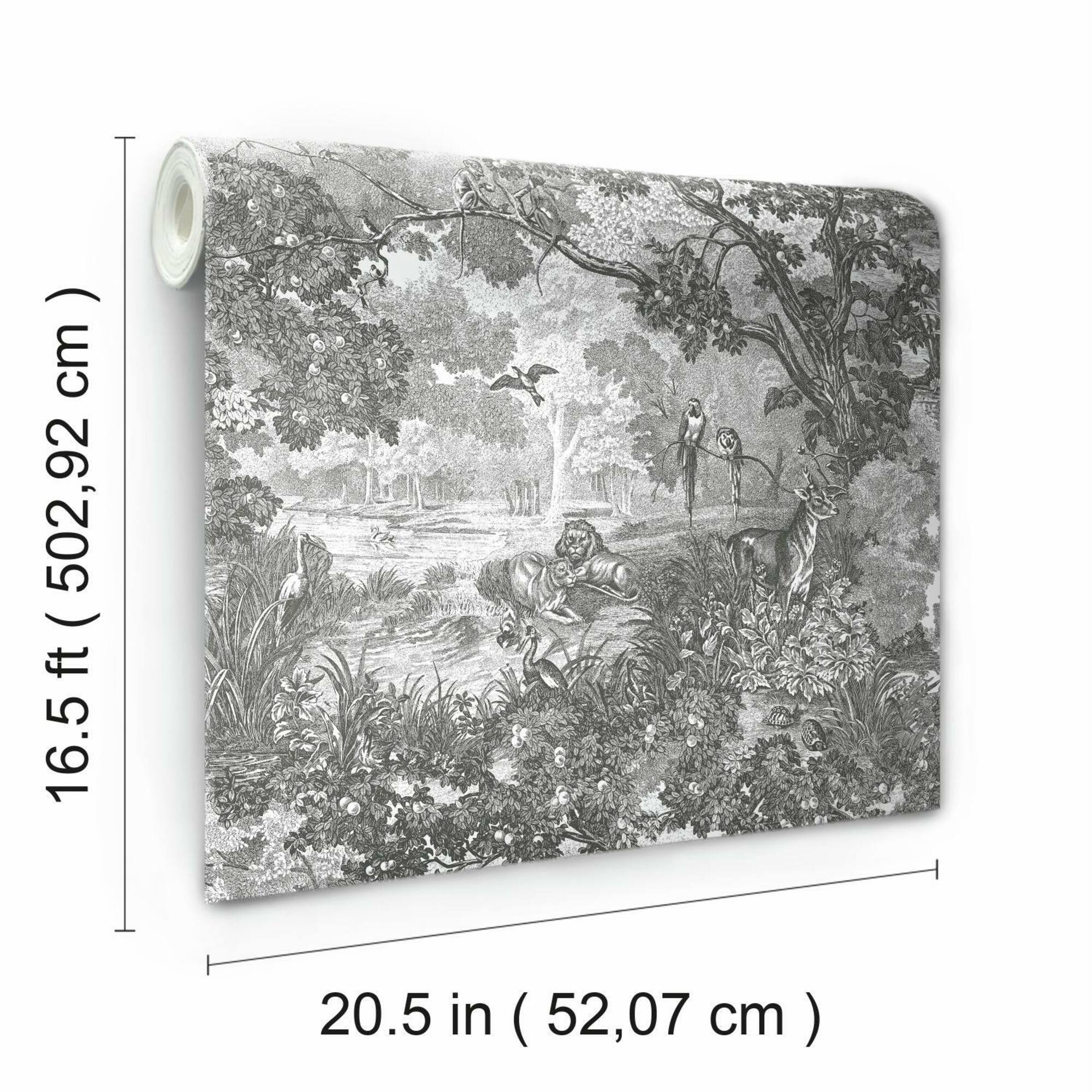 RoomMates Jungle Toile Peel & Stick Wallpaper